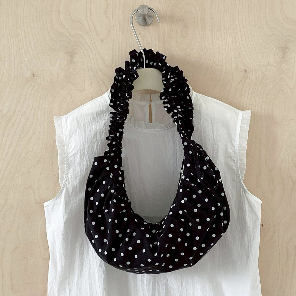 GUCSELECTED(B2448) กระเป๋าสะพายไหล่ลายจุด-ปรับสายย่นสะพายข้างได้