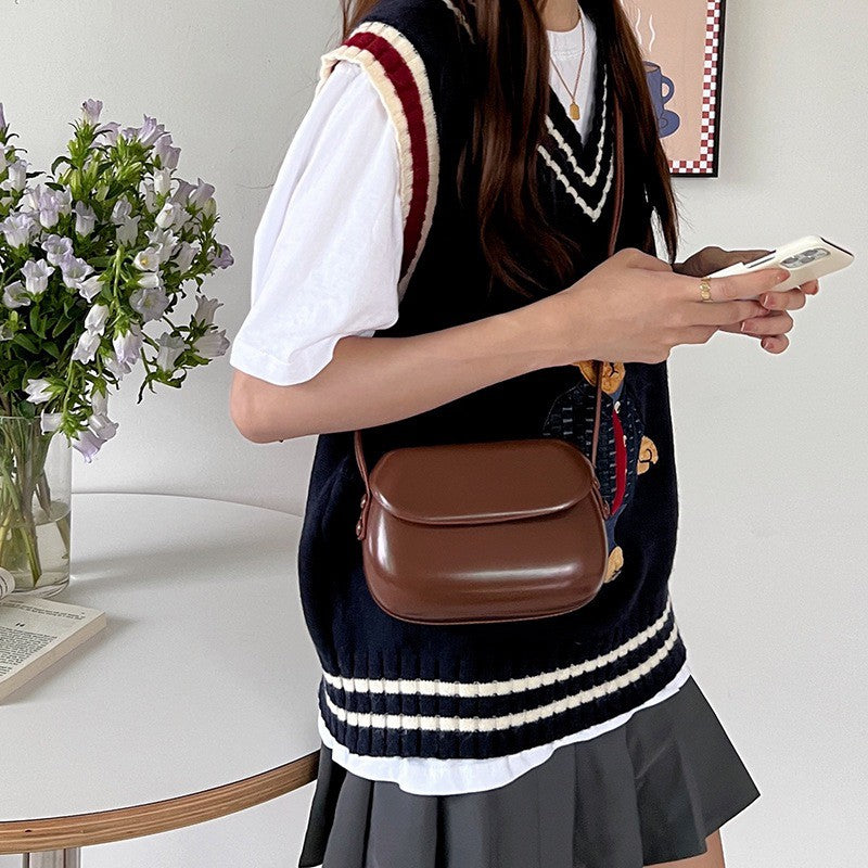 GUCSELECTED(B1897) กระเป๋าหนังสะพายทรงกล่อง สไตล์เกาหลี crossbody