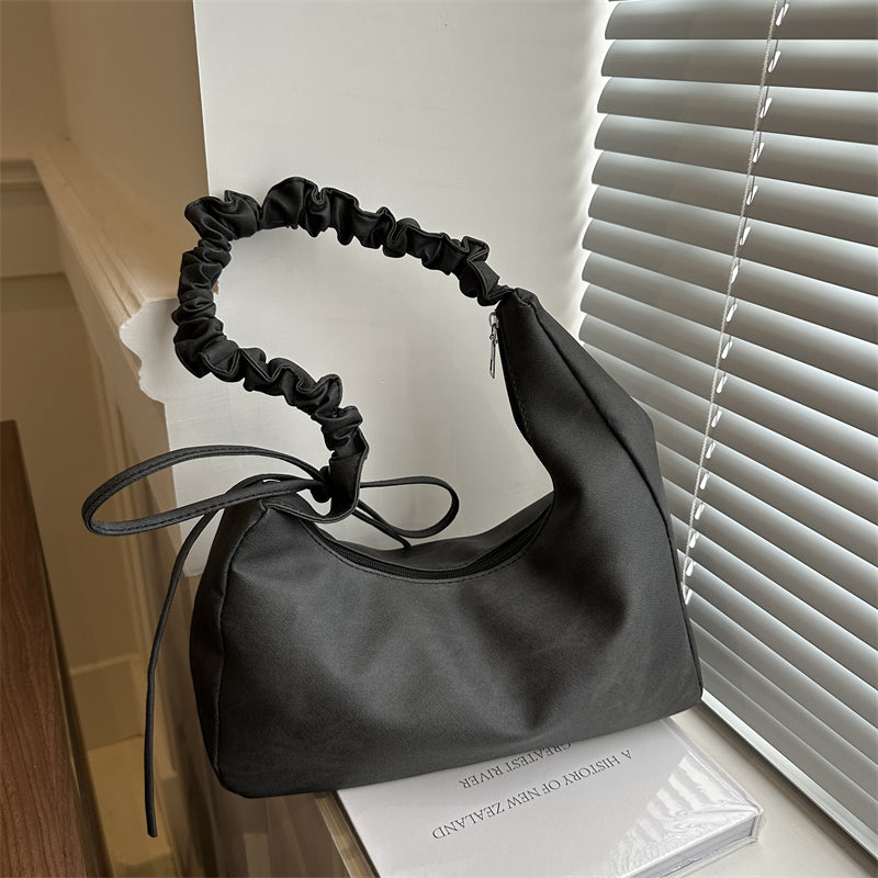 GUCSELECTED(B2070) กระเป๋าสะพายไหล่หนังพียู-ปรับสายย่นสะพายข้างได้