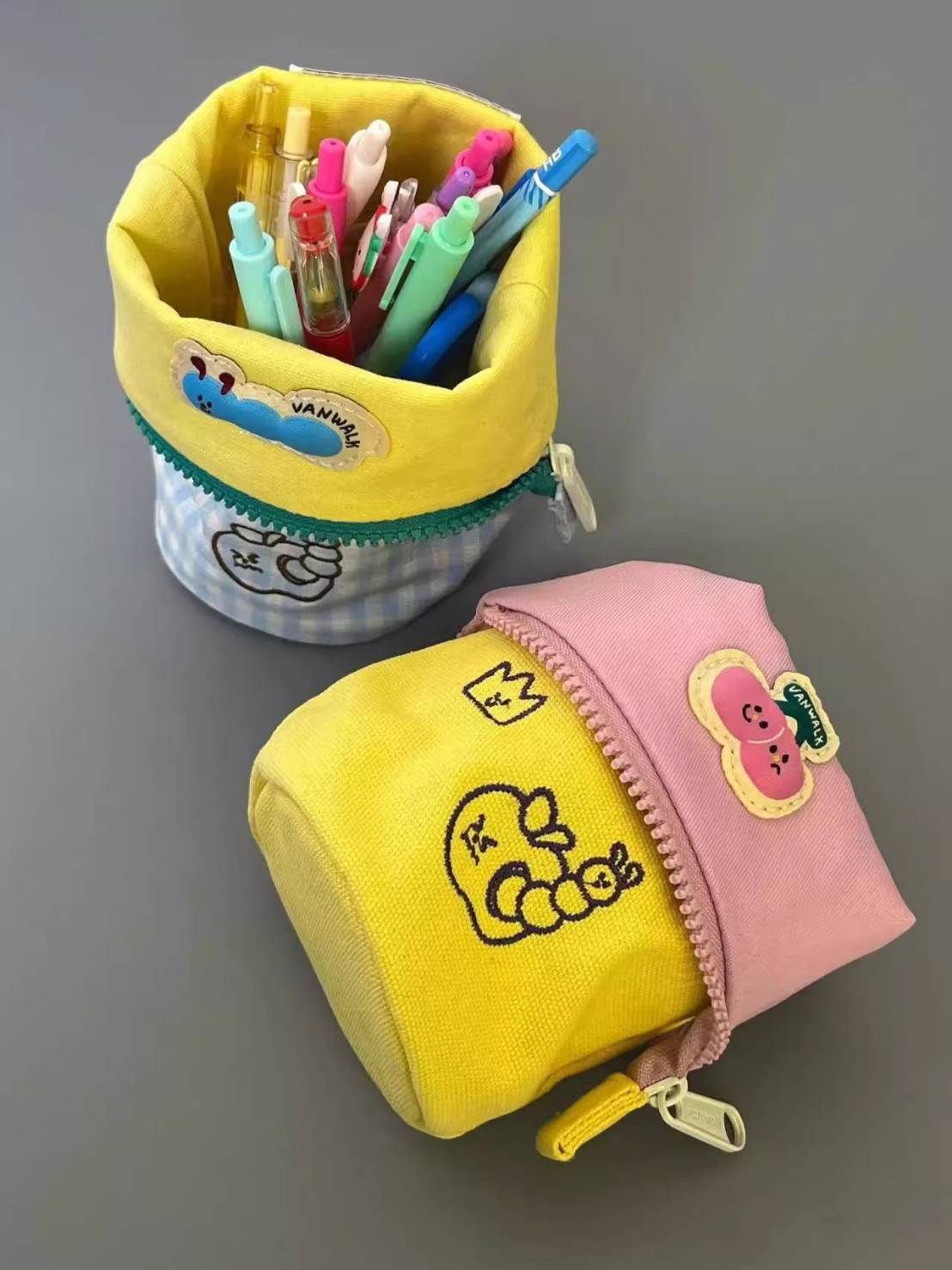 GUCSELECTED(B2299) กระเป๋าใส่ดินสอ-จัดระเบียบเครื่องสำอางค์-ทรงกระบอกพับได้