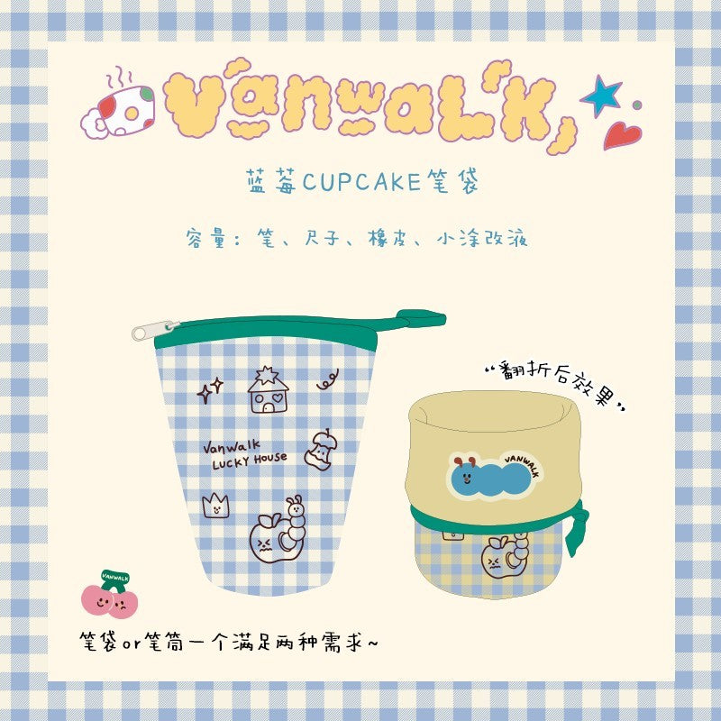 GUCSELECTED(B2299) กระเป๋าใส่ดินสอ-จัดระเบียบเครื่องสำอางค์-ทรงกระบอกพับได้