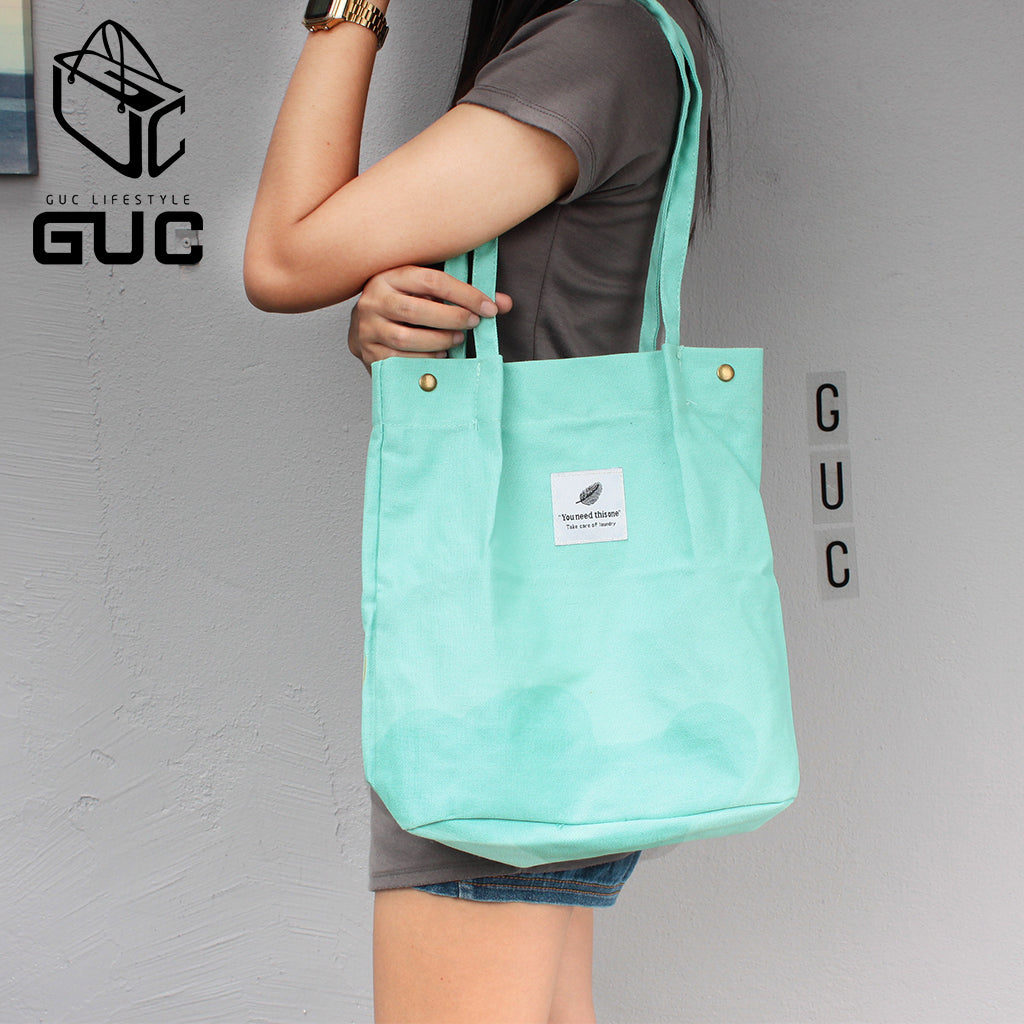 GUCกระเป๋าผ้าYouneedผ้าแคนวาส สไตล์น่ารักๆฮิตตลอดกาล(GUC-B455)