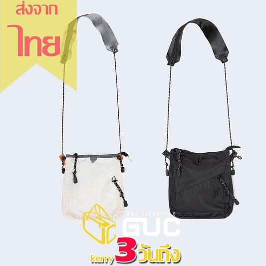 GUC SELECTED(B1653) กระเป๋าผ้าสะพายข้างสายเชือก Sacoche Bagแฟชั่น