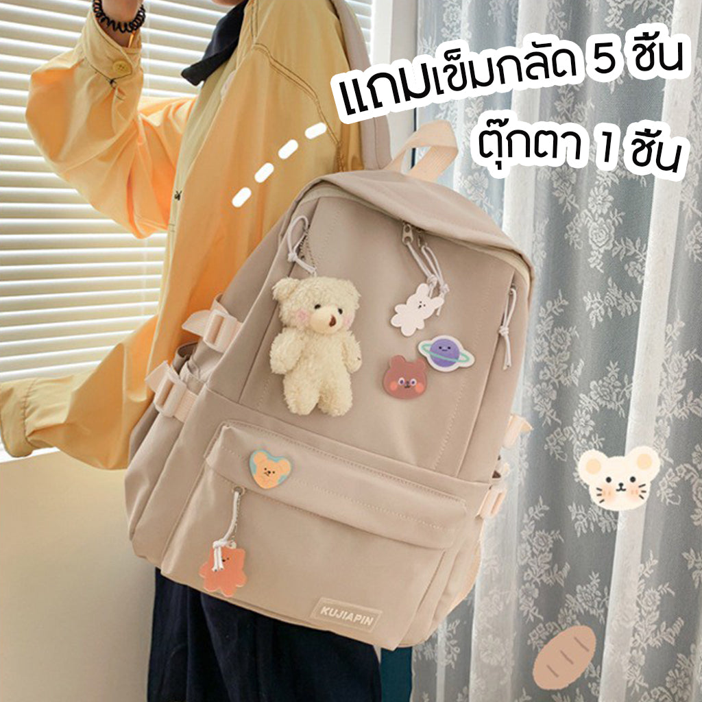 GUCSELECTED(B1793) กระเป๋าเป้FASHION ใบใหญ่**แถมเข็มกลัด+ที่ห้อย**