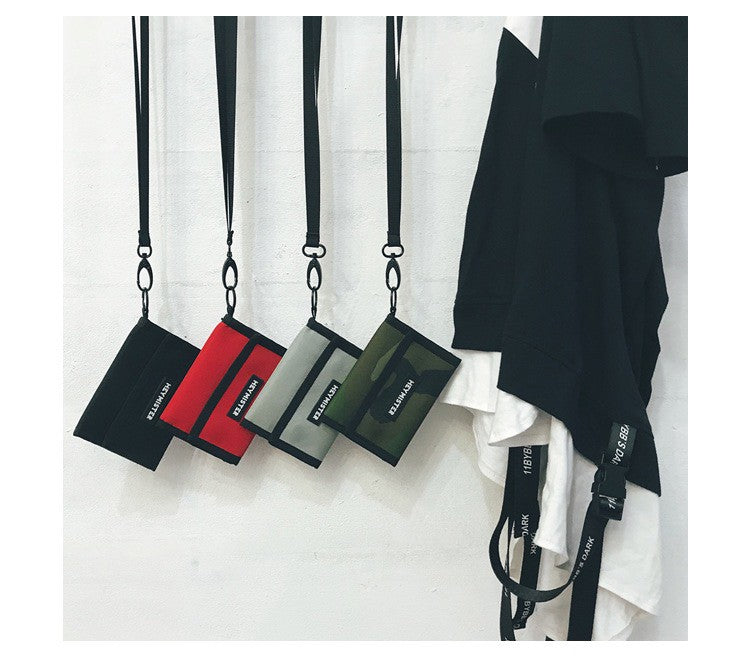 GUCSELECTED(B1721) กระเป๋าสตางค์ใบสั้นHEYMISTERมีสายคล้องคอ ใส่บัตร ใส่เหรียญ ใส่ธนบัตร