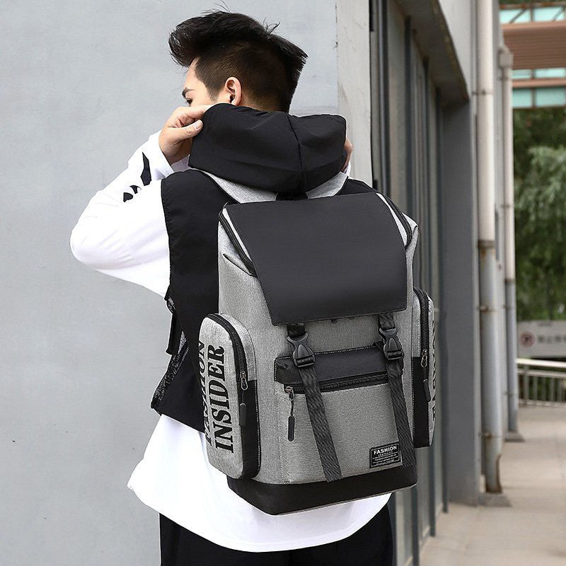 GUCSELECTED(B1774) กระเป๋าเป้ใบใหญ่ป้ายFASHIONมีช่องใส่ของเยอะ