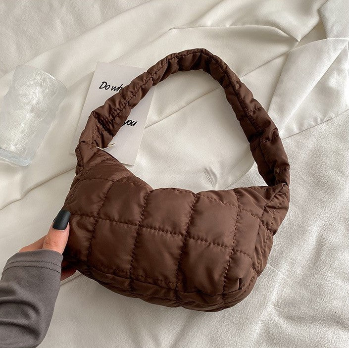 GUCSELECTED(B1849) กระเป๋าสะพายไหล่ใบเล็ก เป็นผ้าโพลีเอสเตอร์นุ่มๆใส่มือถือได้